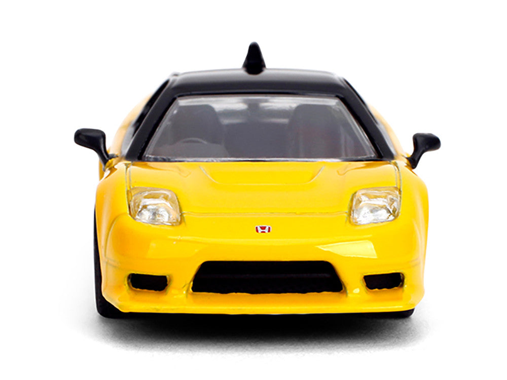 1995 Honda NSX-R GT RHD (Right Hand Drive) Yellow with Black Top "Collection" Series 1/64 Diecast Model Car by Majorette-0