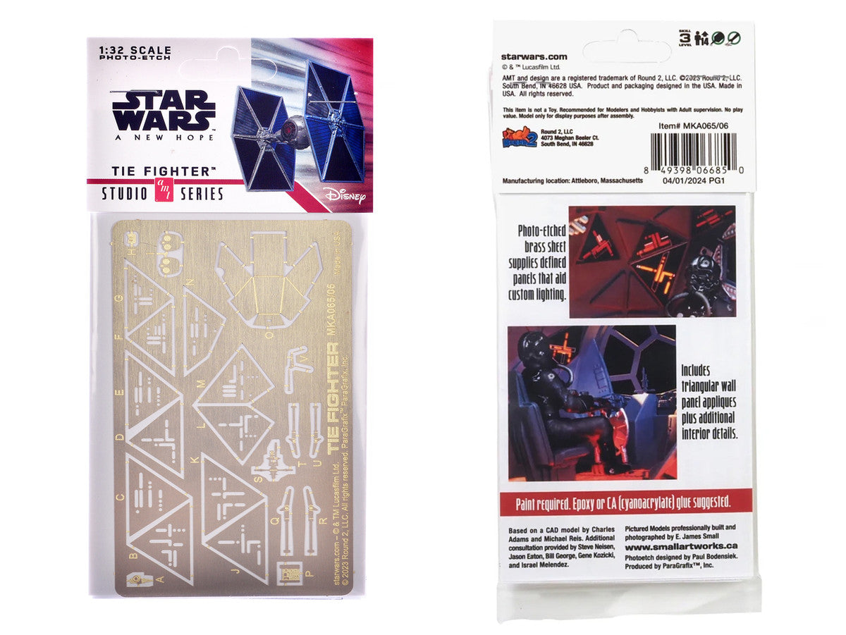Photoetch Set for "Star Wars: A New Hope" Tie Fighter Kit 1/32 Scale by AMT AMT