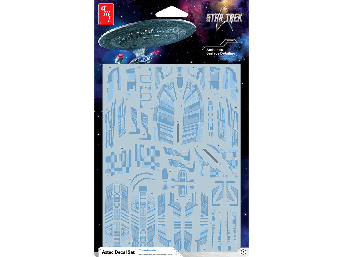 "Star Trek: The Next Generation" U.S.S. Enterprise NCC-1701-D Aztec Decal Set 1/1400 Scale by AMT AMT