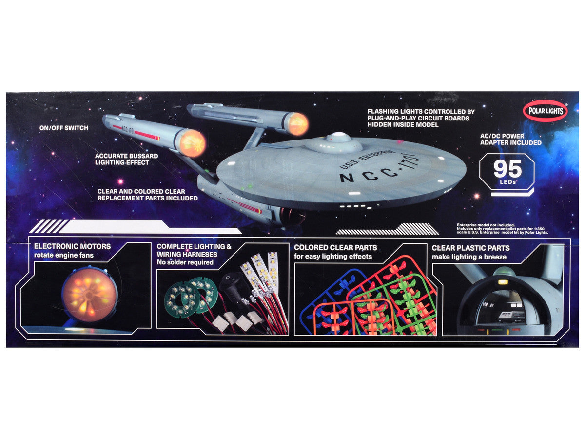 Skill 2 Model Kit Star Trek The Original Series USS Enterprise 60th Anniversary Lighting Set for 1/350 Scale Model by Polar Lights Polar Lights