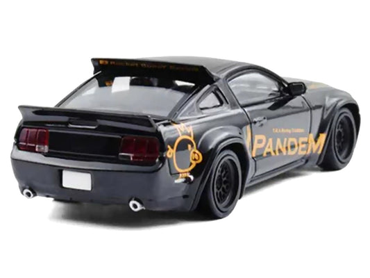 Pandem Mustang Black with Gold Graphics 1/64 Diecast Model Car by Model Model Model Model