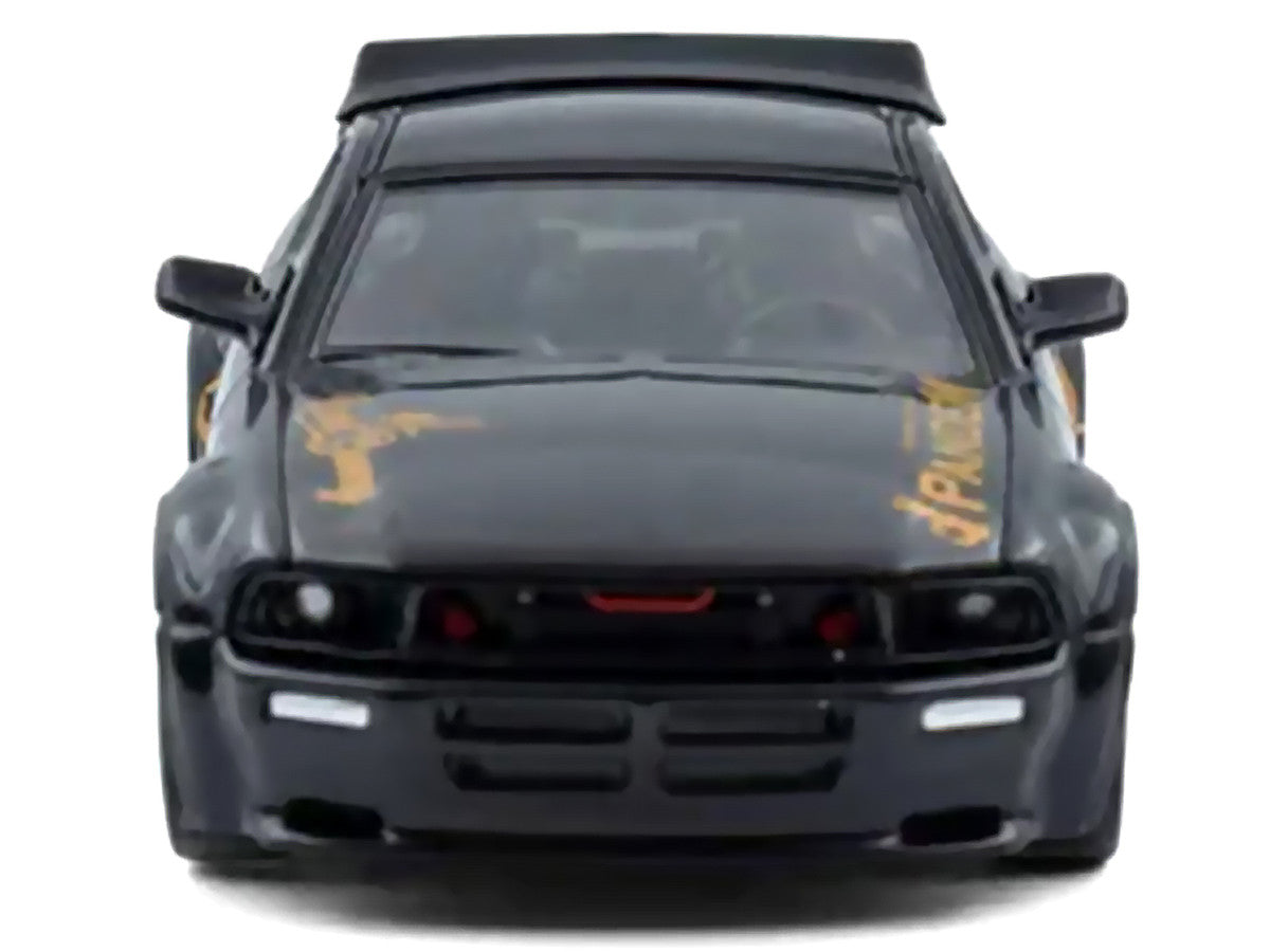 Pandem Mustang Black with Gold Graphics 1/64 Diecast Model Car by Model Model Model Model