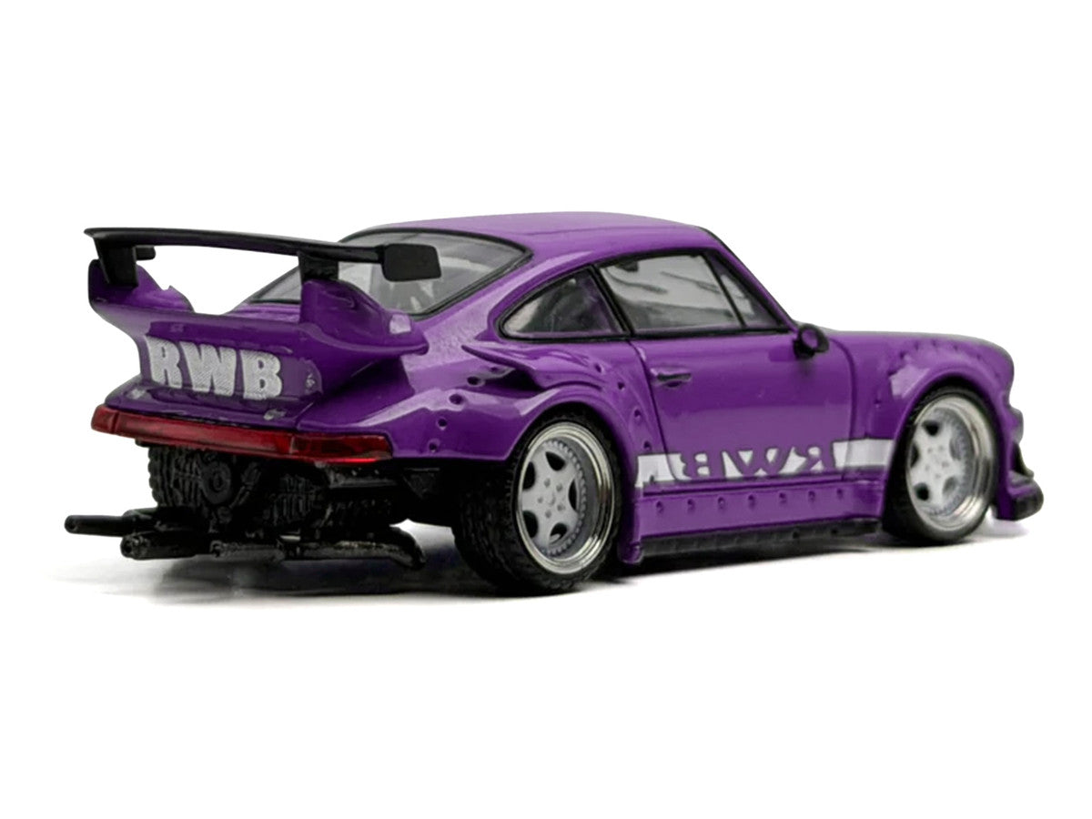 RWB 930 Purple with White Stripes 1/64 Diecast Model Car by Model Model Model Model
