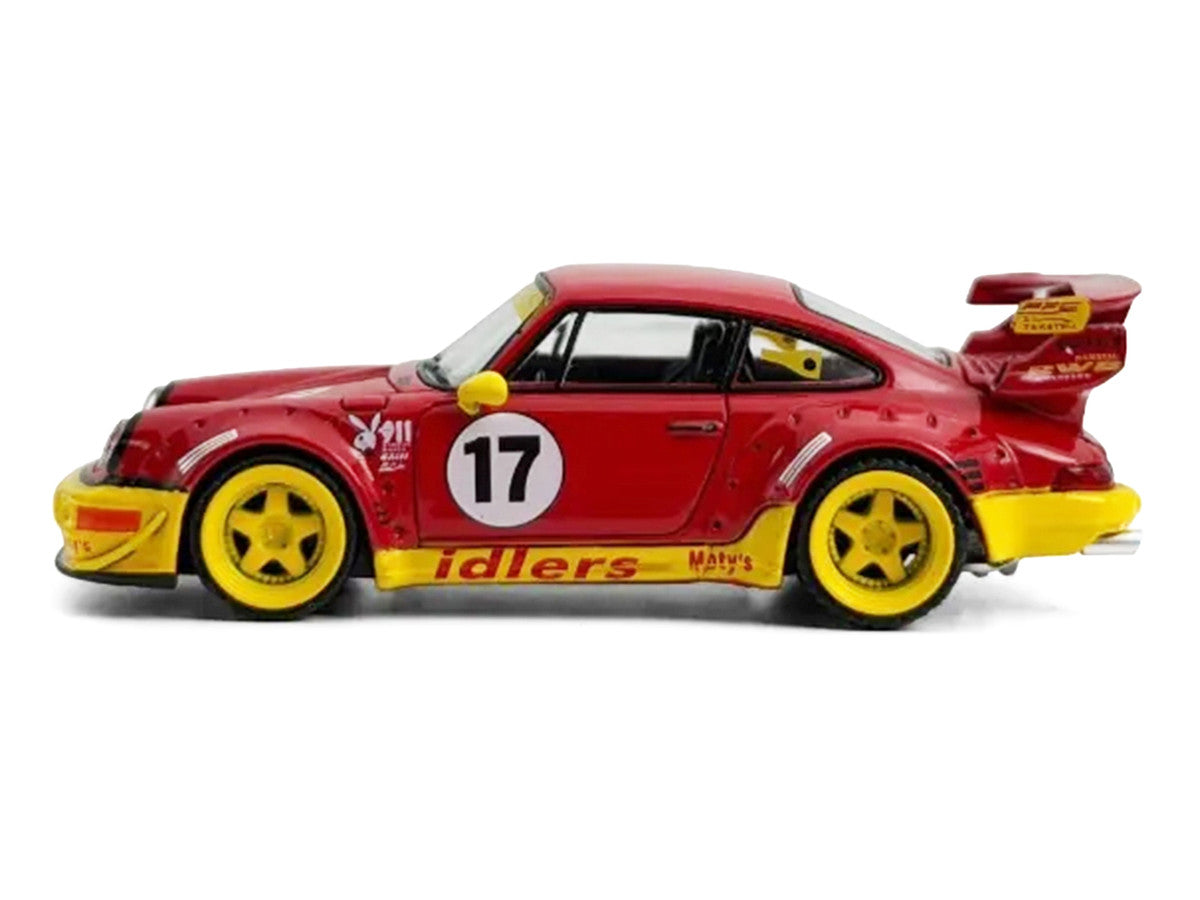 RWB 964 #17 "Idlers Club" Red with Yellow Accents 1/64 Diecast Model Car by Model Model Model Model