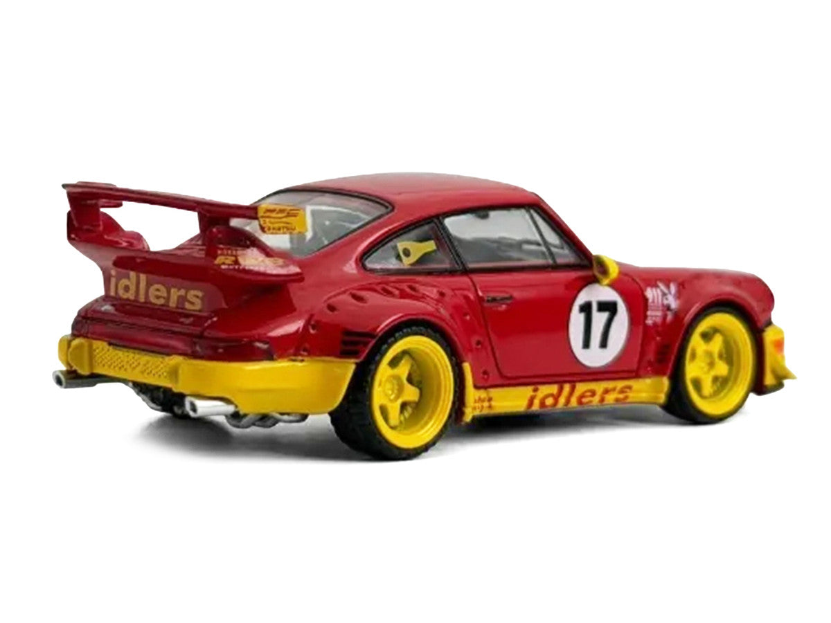 RWB 964 #17 "Idlers Club" Red with Yellow Accents 1/64 Diecast Model Car by Model Model Model Model