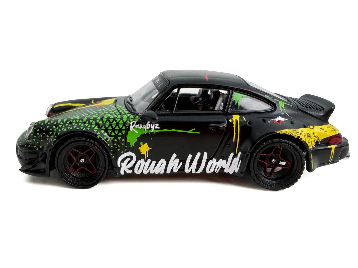 RWB 964 "Kimera-Rough World" Black with Graphics 1/64 Diecast Model Car by Model Model Model Model