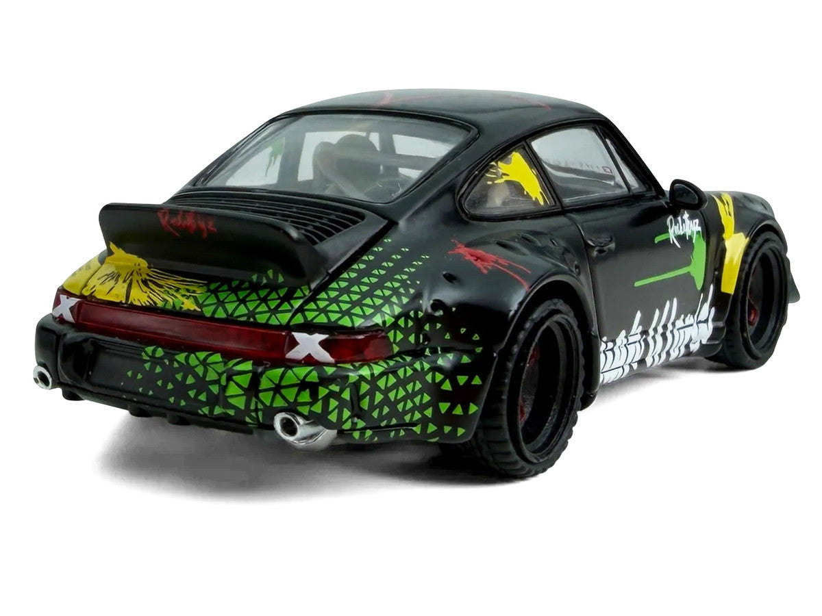 RWB 964 "Kimera-Rough World" Black with Graphics 1/64 Diecast Model Car by Model Model Model Model