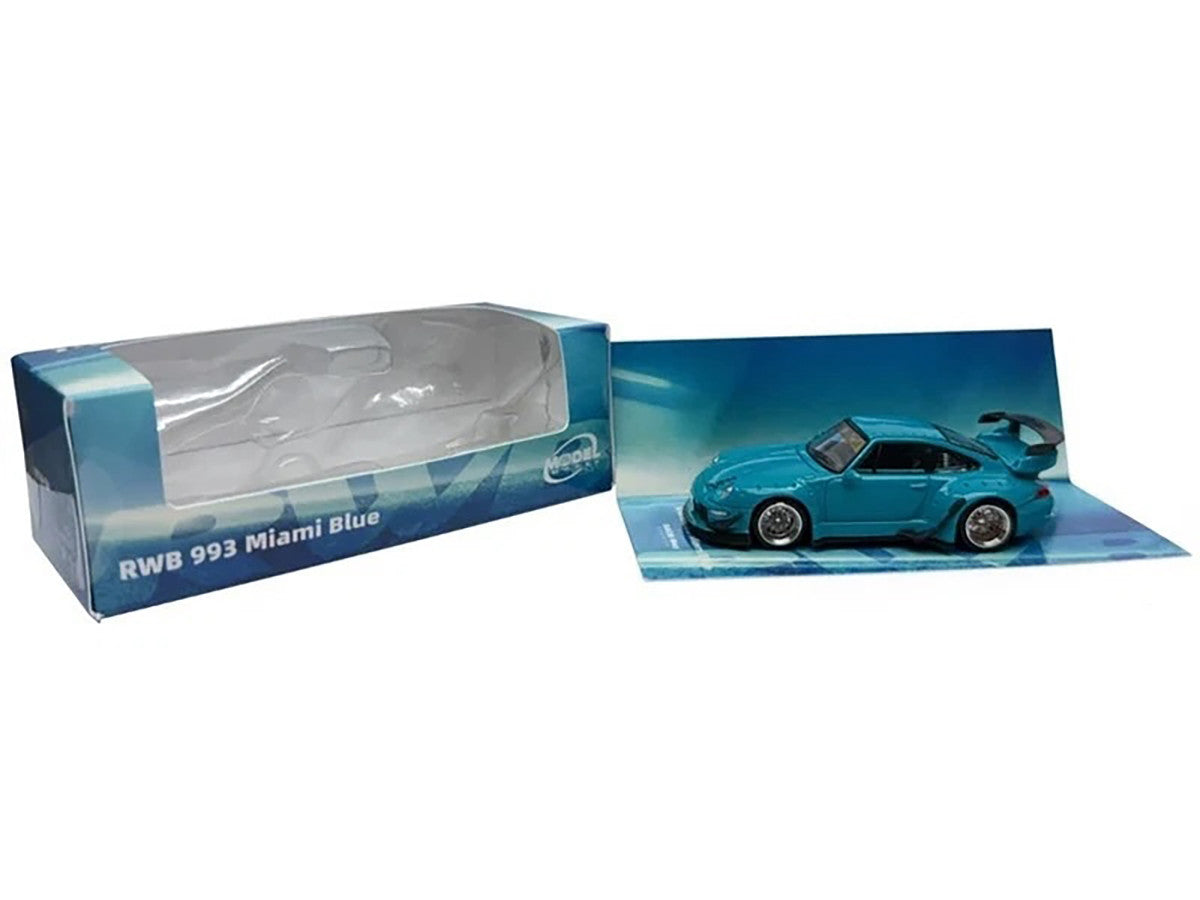 RWB 993 Miami Blue 1/64 Diecast Model Car by Model Model Model Model