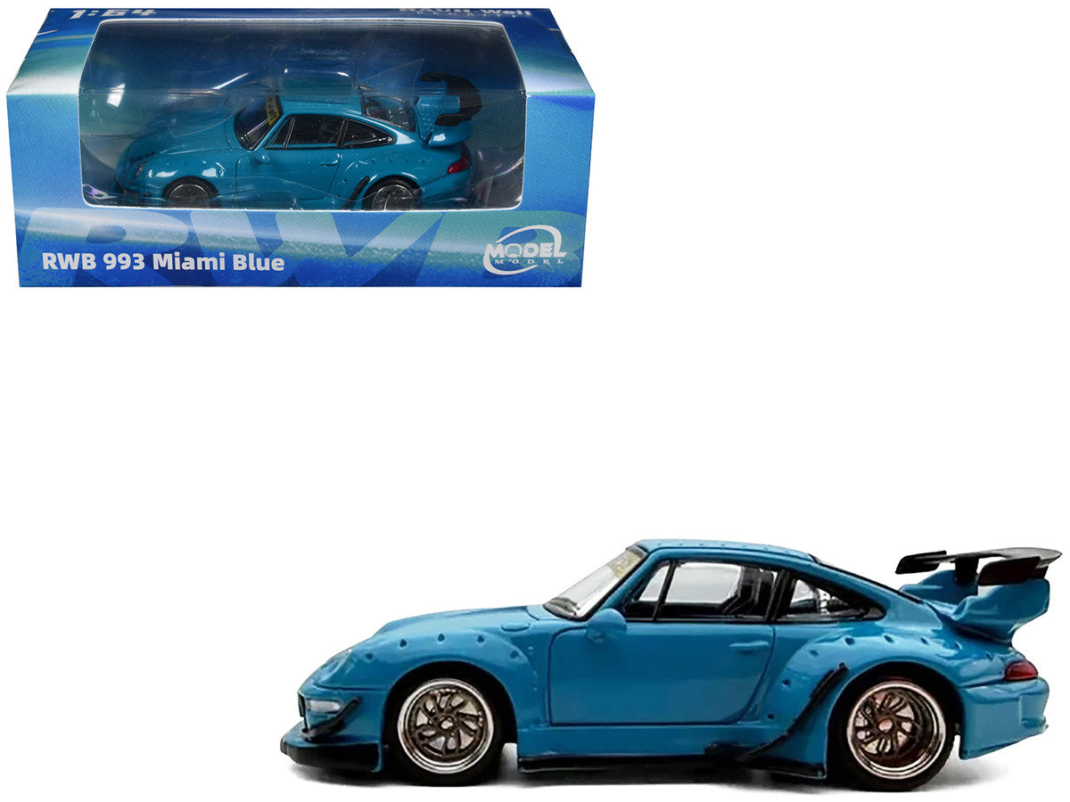 RWB 993 Miami Blue 1/64 Diecast Model Car by Model Model Model Model