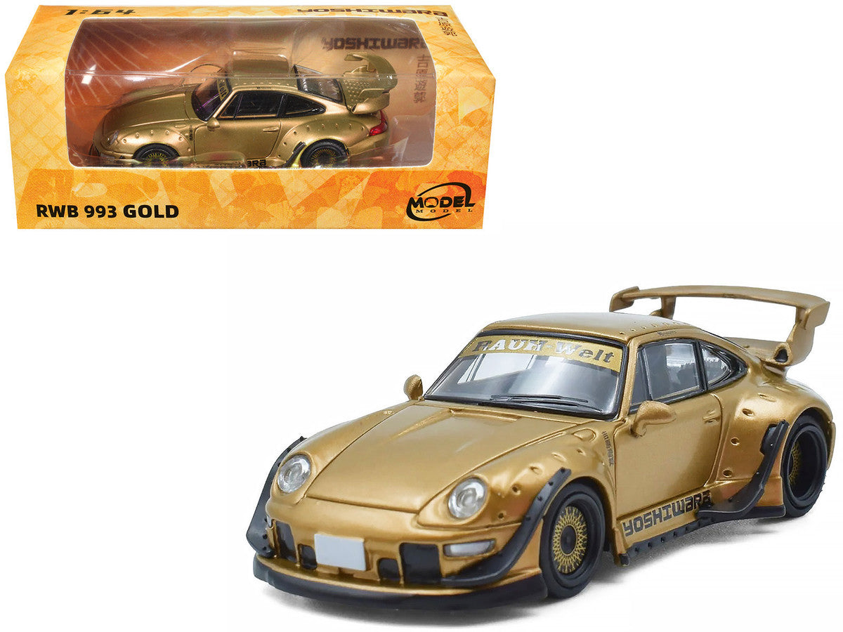 RWB 993 "Yoshiwara" Gold Metallic 1/64 Diecast Model Car by Model Model-0