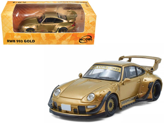 RWB 993 "Yoshiwara" Gold Metallic 1/64 Diecast Model Car by Model Model-0