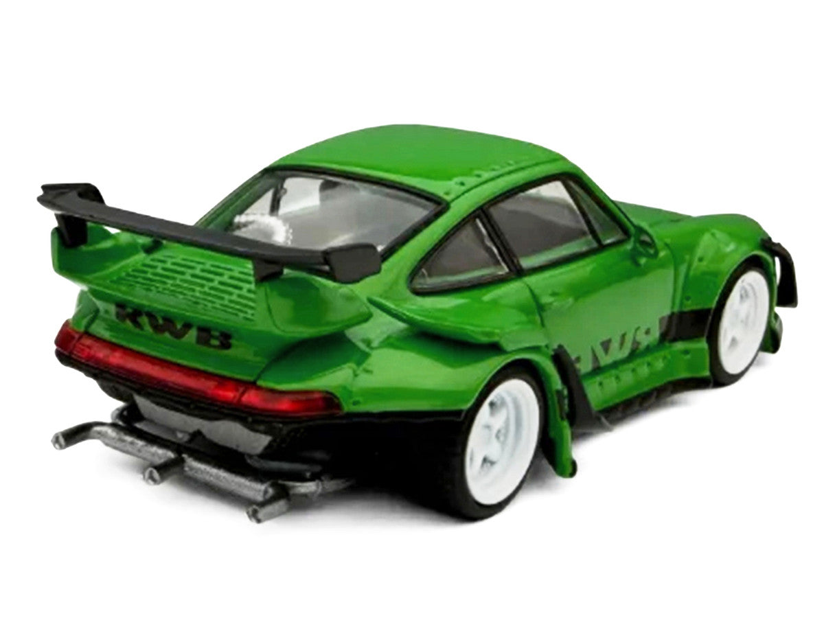 RWB 993 Green with Black Stripes 1/64 Diecast Model Car by Model Model Model Model