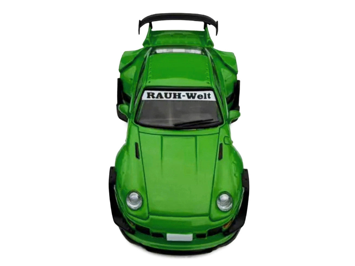RWB 993 Green with Black Stripes 1/64 Diecast Model Car by Model Model Model Model