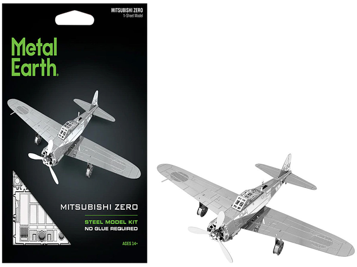 Model Kit Mitsubishi Zero Fighter Aircraft "Imperial Japanese Navy Air Service" (Moderate Difficulty) Steel Model by Metal Earth-4