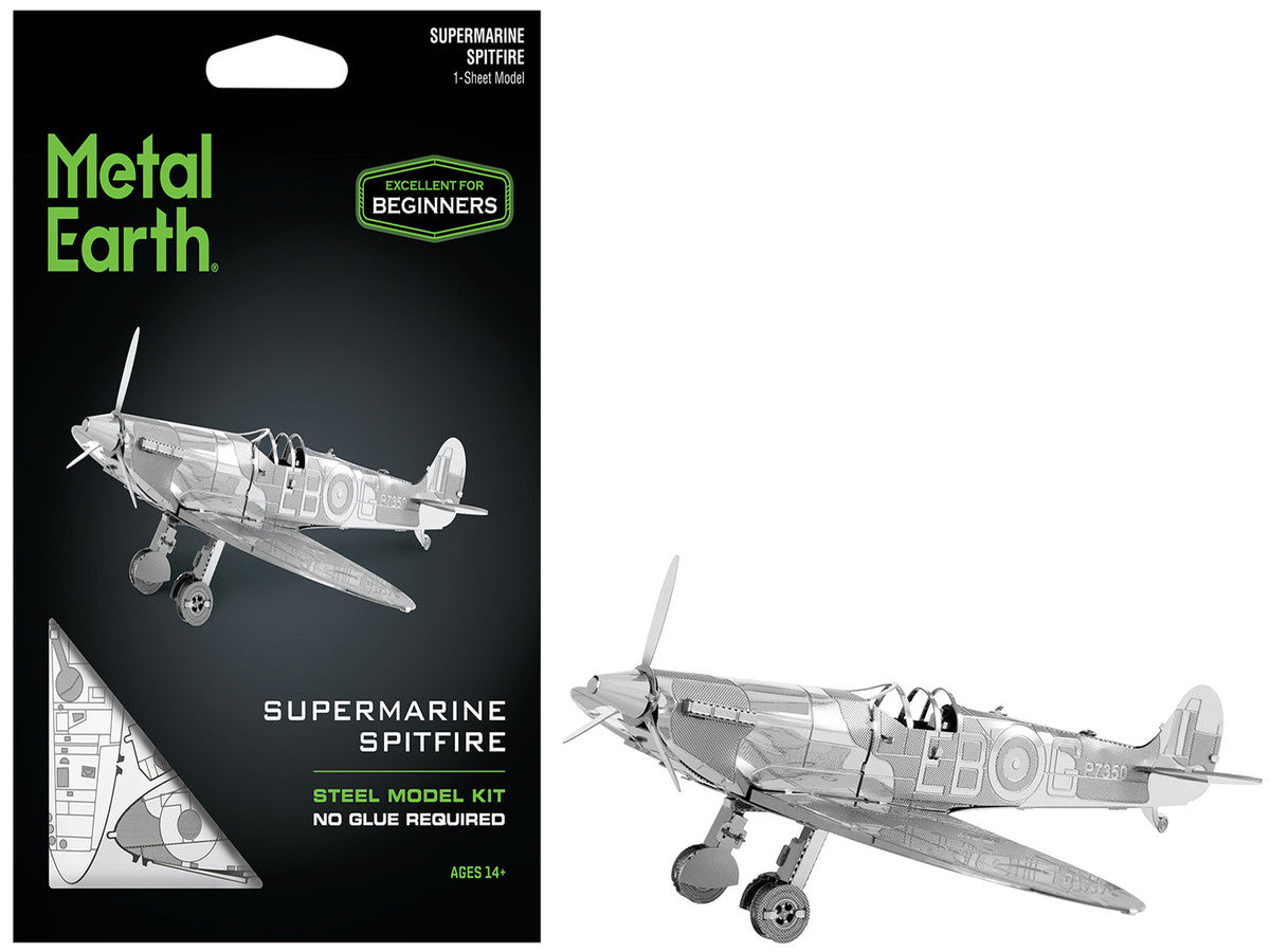 Model Kit Supermarine Spitfire Fighter Aircraft "Royal Air Force" (Easy Difficulty) Steel Model by Metal Earth-4
