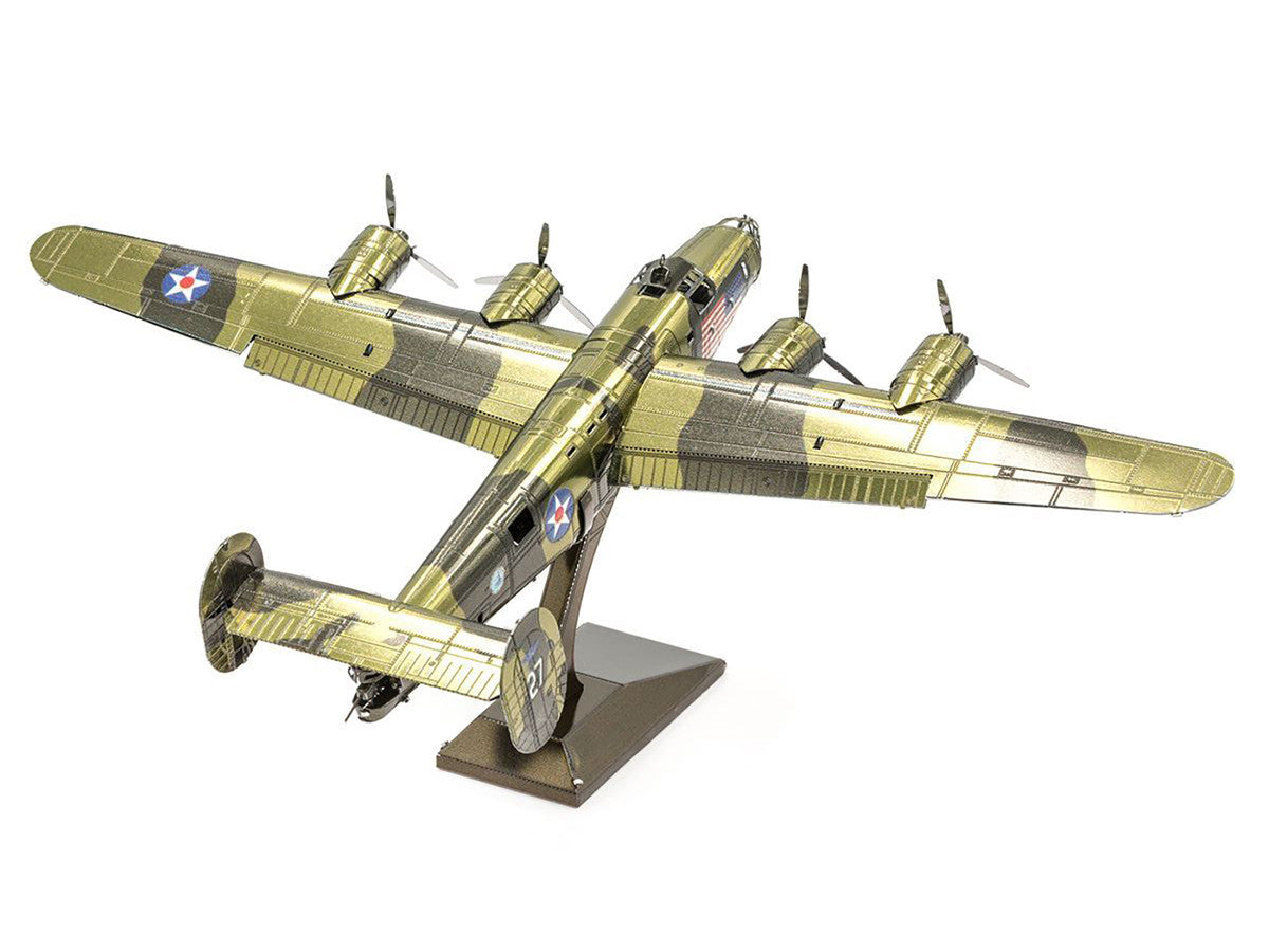 Model Kit Consolidated B-24 Liberator Bomber Aircraft "Diamond Lil" United States Army Air Forces (Challenging Difficulty) Steel Model by Metal Earth-1