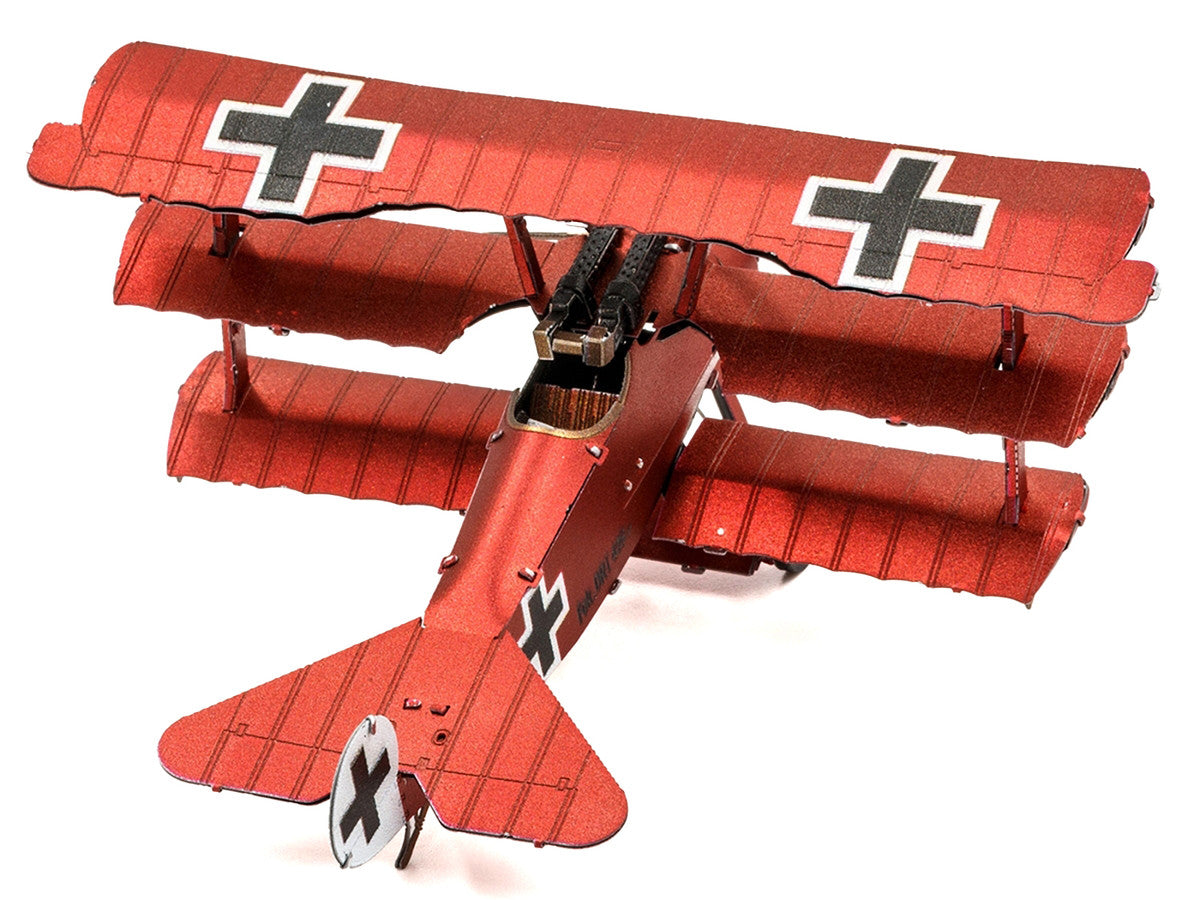 Model Kit Fokker Dr.I Triplane Fighter Aircraft "Red Baron" German Air Force (Moderate Difficulty) Steel Model by Metal Earth-2