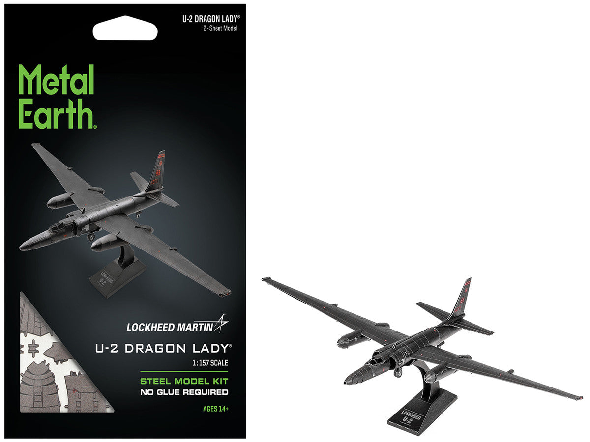 Model Kit Lockheed Martin U-2 Dragon Lady Aircraft "United States Air Force" (Moderate Difficulty) Steel Model by Metal Earth-4
