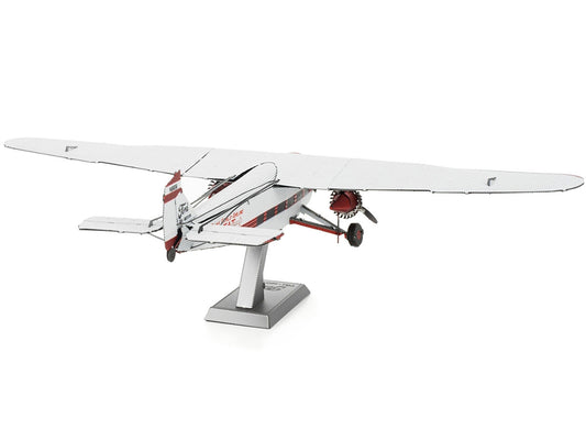 Model Kit Ford Trimotor Transport Aircraft White and Red (Moderate Difficulty) Steel Model by Metal Earth-1