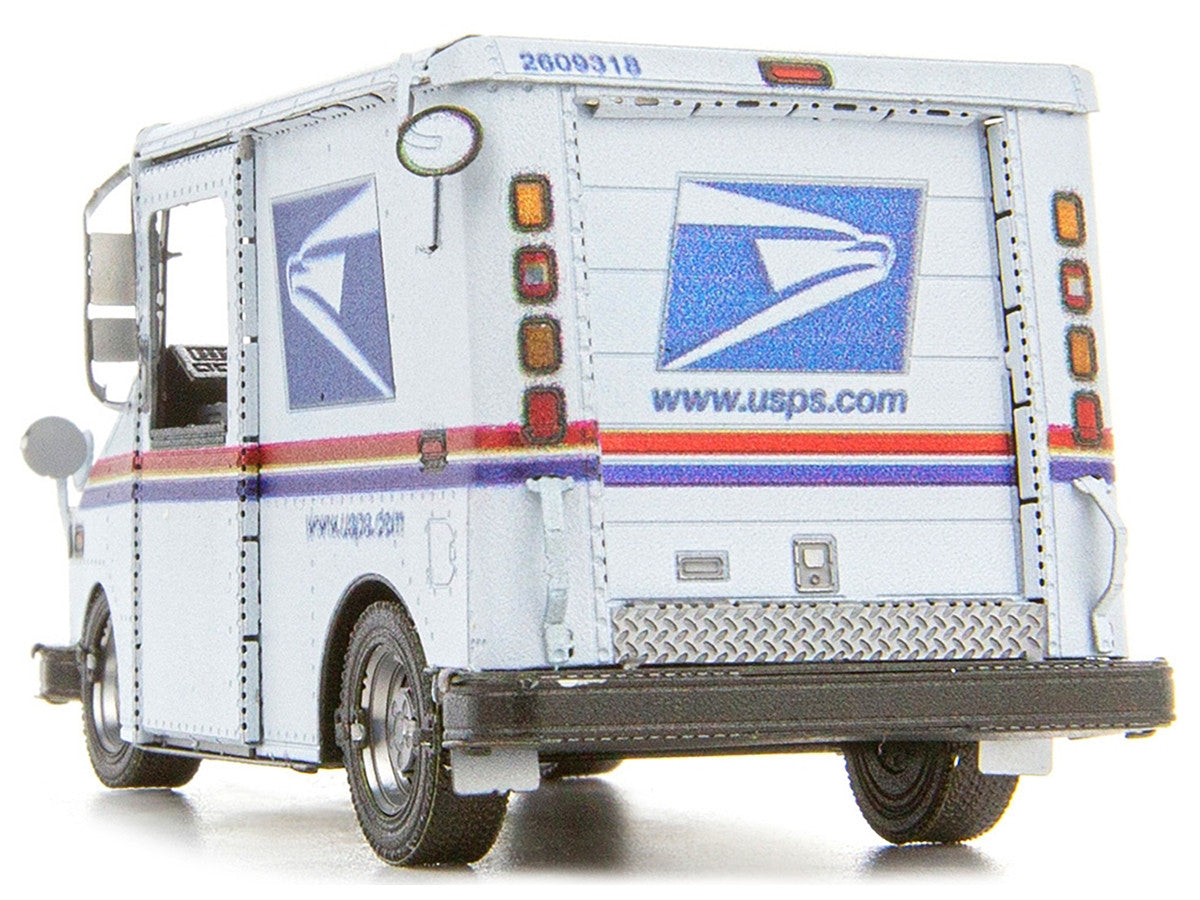 Model Kit  LLV Mail Truck White "USPS (United States Postal Service)" (Moderate Difficulty) Steel Model by Metal Earth-2