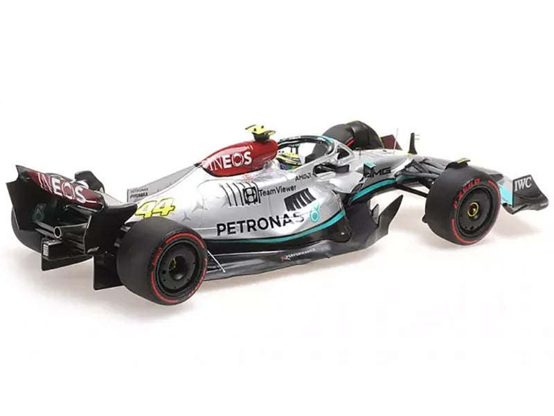 Mercedes-AMG F1 W13 E Performance #44 Lewis Hamilton 2nd Place Formula One F1 "Brazilian GP" (2022) with Driver Limited Edition to 336 pieces Worldwide 1/18 Diecast Model Car by Minichamps