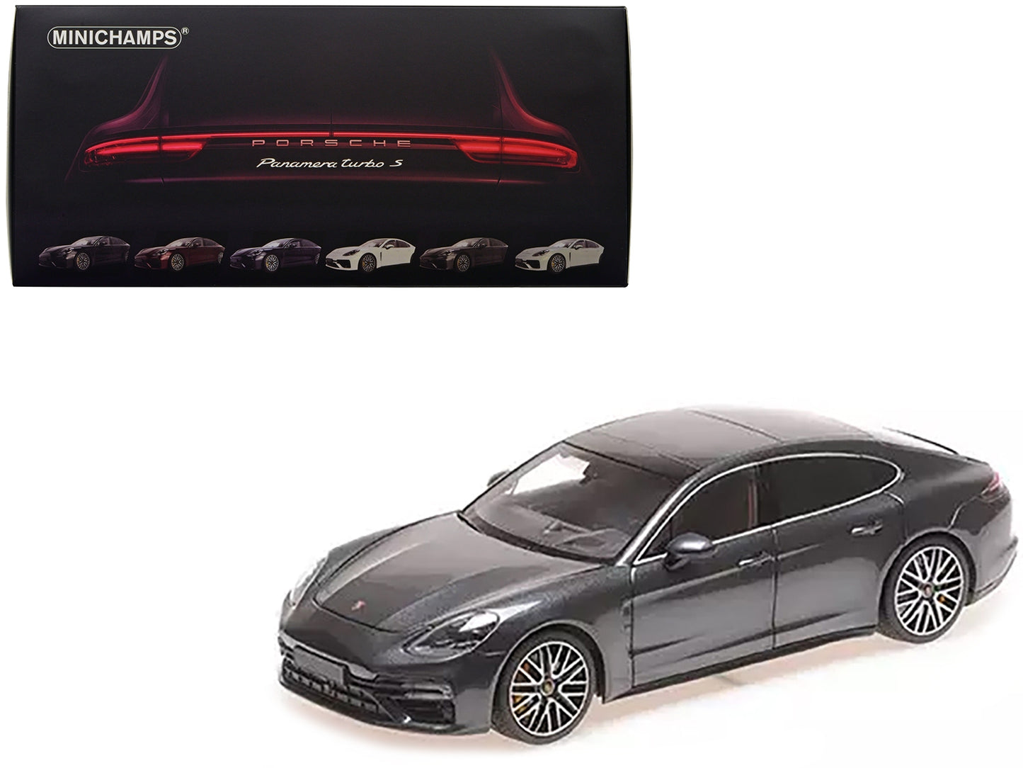 2020 Porsche Panamera Turbo S Gray Metallic "CLDC Exclusive" Series 1/18 Diecast Model Car by Minichamps