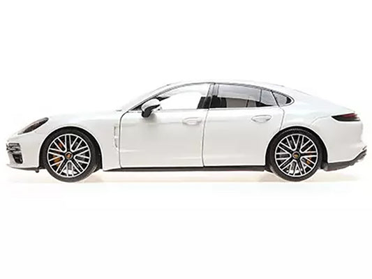 2020 Porsche Panamera Turbo S White Metallic with Black Top "CLDC Exclusive" Series 1/18 Diecast Model Car by Minichamps