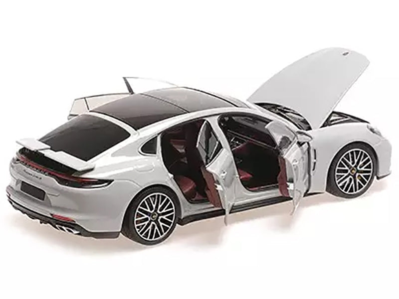 2020 Porsche Panamera Turbo S Gray with Black Top "CLDC Exclusive" Series 1/18 Diecast Model Car by Minichamps