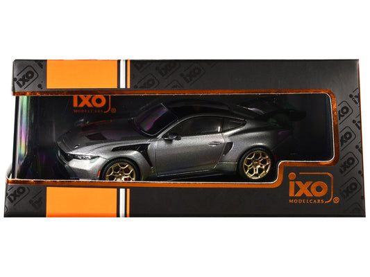 2025 Ford Mustang GTD Gray Metallic with Black Top 1/43 Diecast Model by IXO Models IXO