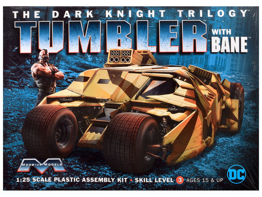 Skill 3 Model Kit Batmobile Tumbler with Bane Figure "Batman Dark Knight Trilogy" Movie Franchise 1/25 Scale Model by Moebius Moebius