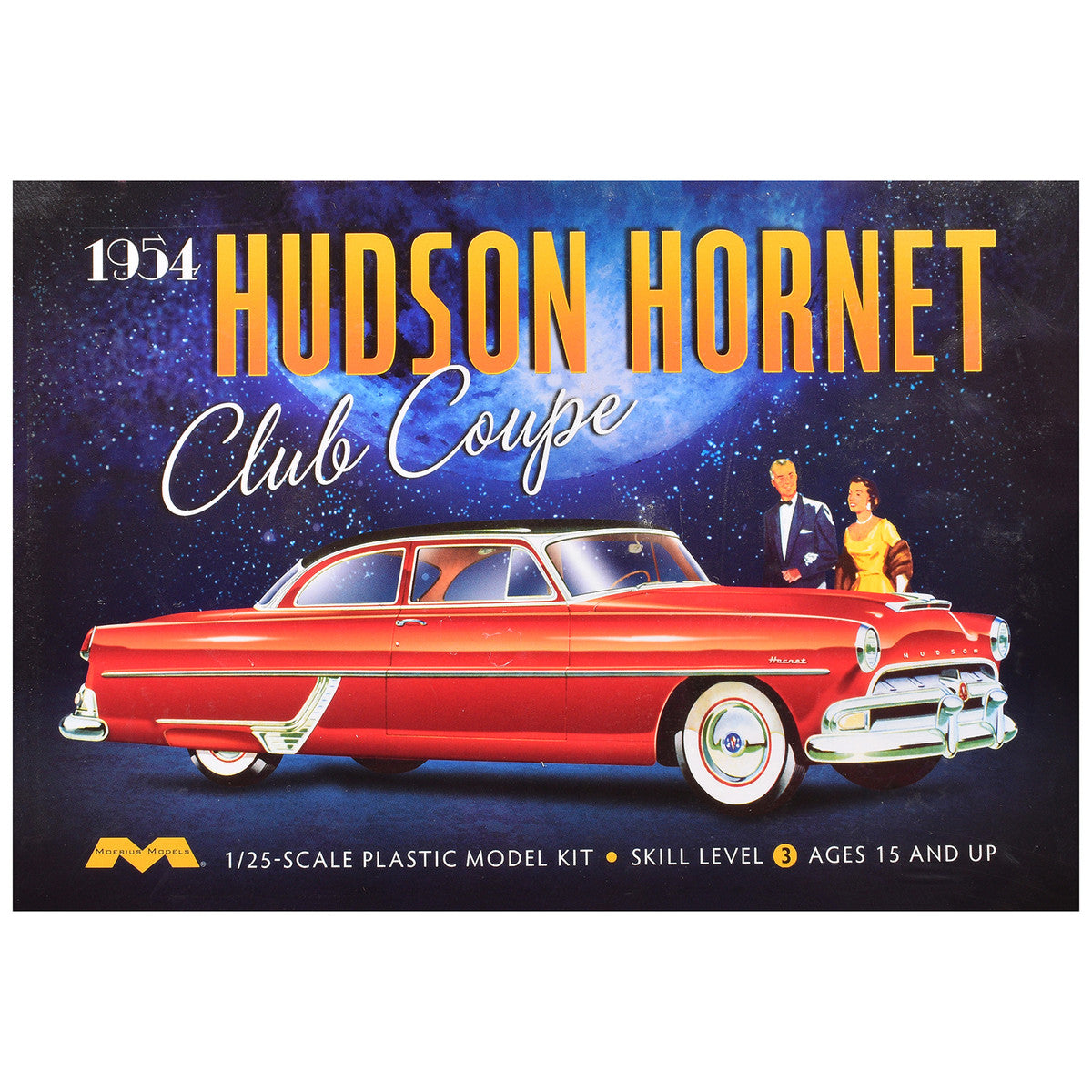 Skill 3 Model Kit 1954 Hudson Hornet Coupe 1/25 Scale Model by Moebius Moebius