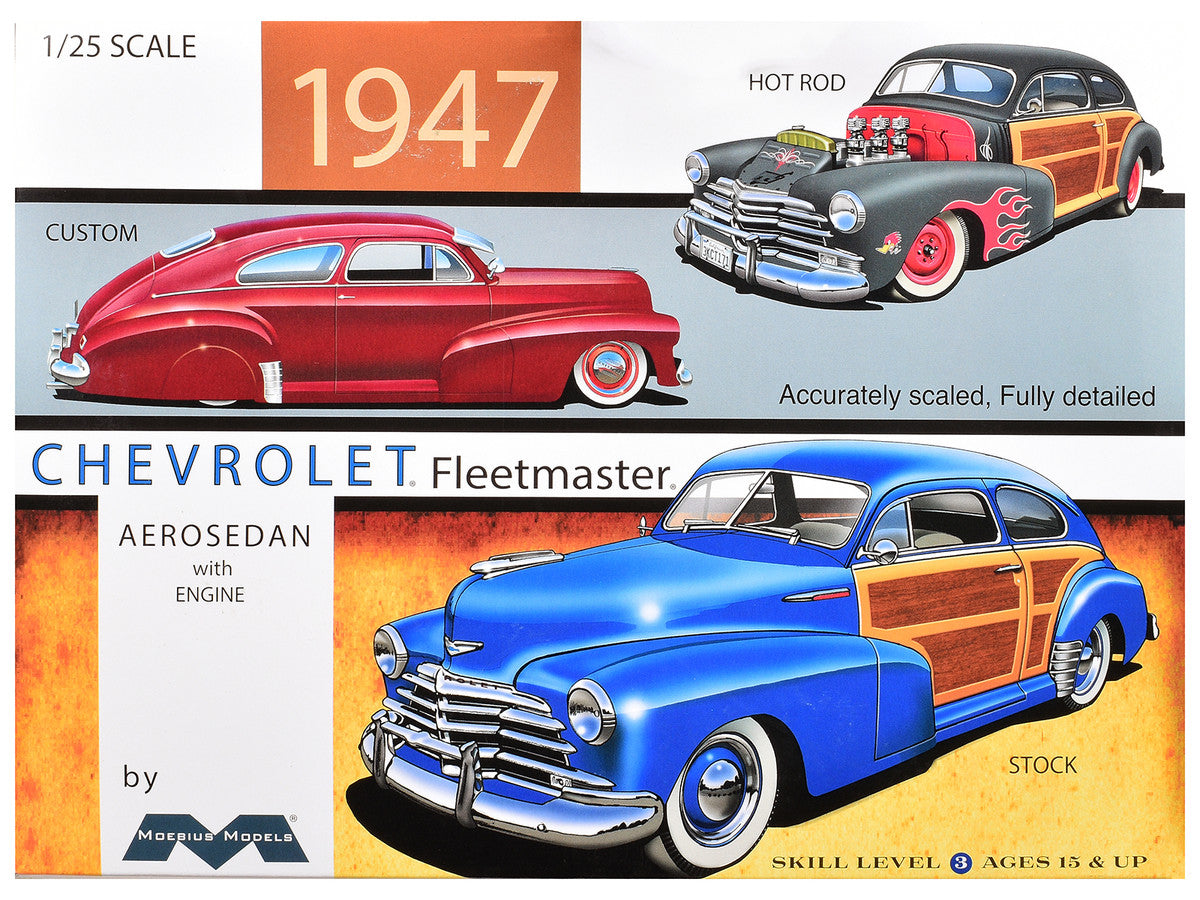 Skill 3 Model Kit 1947 Chevrolet Fleetmaster 3-in-1 Kit 1/25 Scale Model by Moebius Moebius