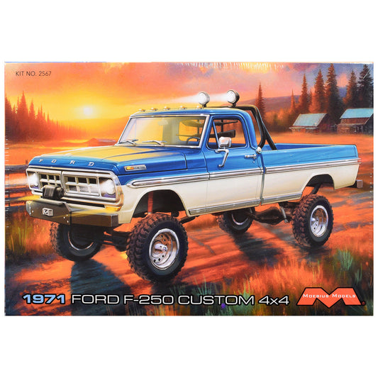 Skill 3 Model Kit 1971 Ford F-250 Custom Lifted 4x4 Pickup Truck 1/25 Scale Model by Moebius Moebius