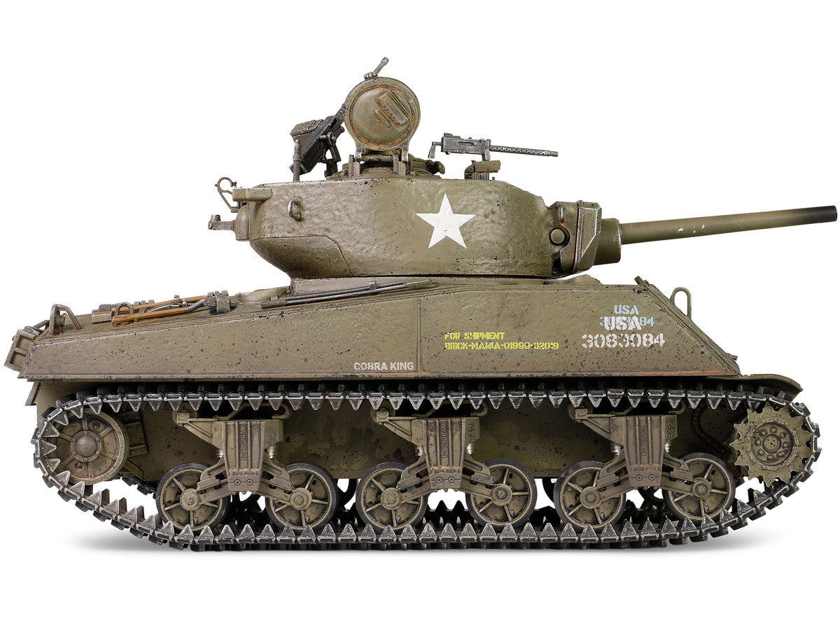 Sherman M4A3E2 (75) “Cobra King” Medium Tank “First in Bastogne” George Smith Patton’s 4th A.Div. 3rd Army Bastogne area (26 December 1944) "Engine Plus" Series 1/32 Diecast Model by Metal Proud Metal Proud