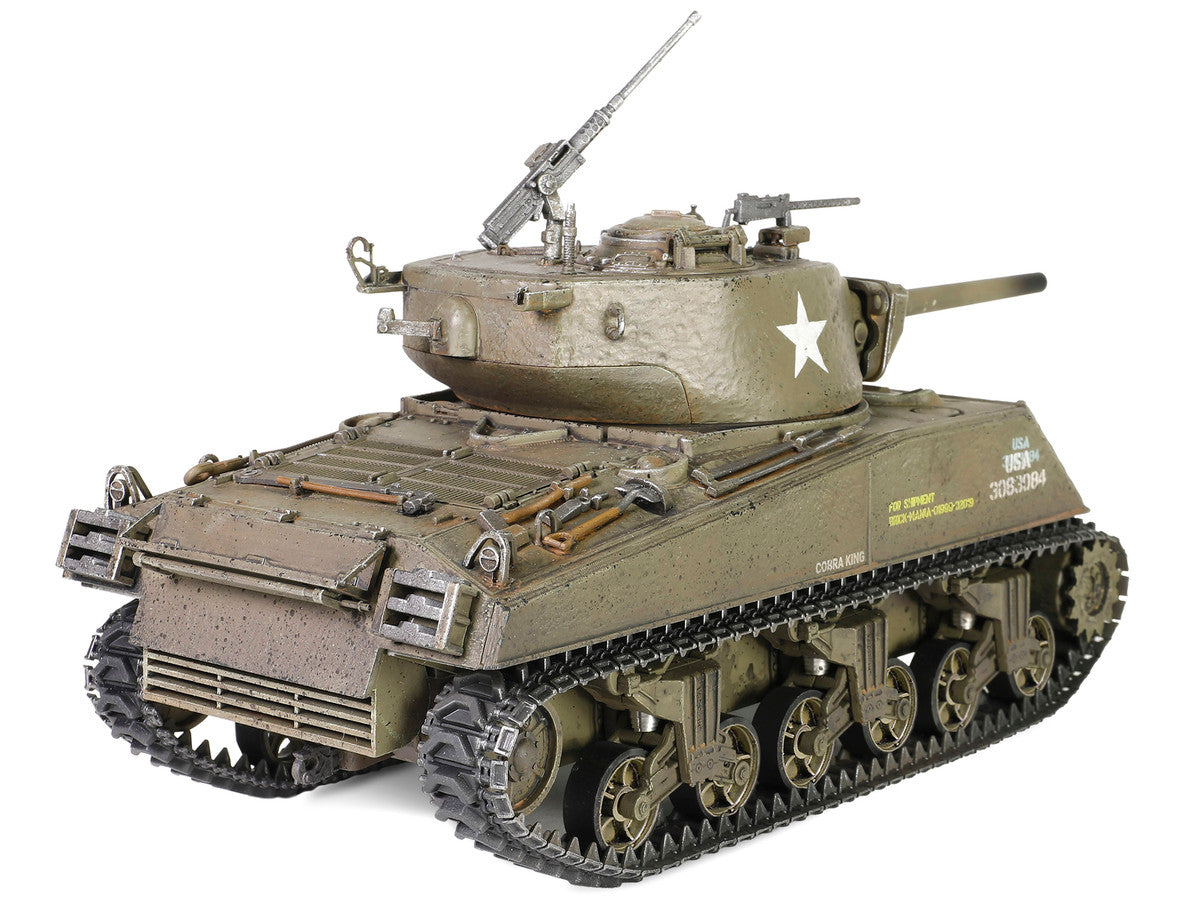 Sherman M4A3E2 (75) “Cobra King” Medium Tank “First in Bastogne” George Smith Patton’s 4th A.Div. 3rd Army Bastogne area (26 December 1944) "Engine Plus" Series 1/32 Diecast Model by Metal Proud-2