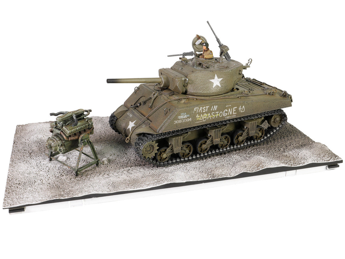 Sherman M4A3E2 (75) “Cobra King” Medium Tank “First in Bastogne” George Smith Patton’s 4th A.Div. 3rd Army Bastogne area (26 December 1944) "Engine Plus" Series 1/32 Diecast Model by Metal Proud Metal Proud