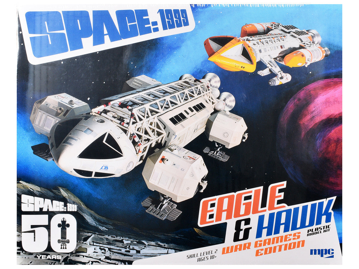 Skill 2 Model Kit Eagle and Hawk War Games Edition "Space: 1999" (1975-1977) TV Series 1/72 Scale Model by MPC MPC