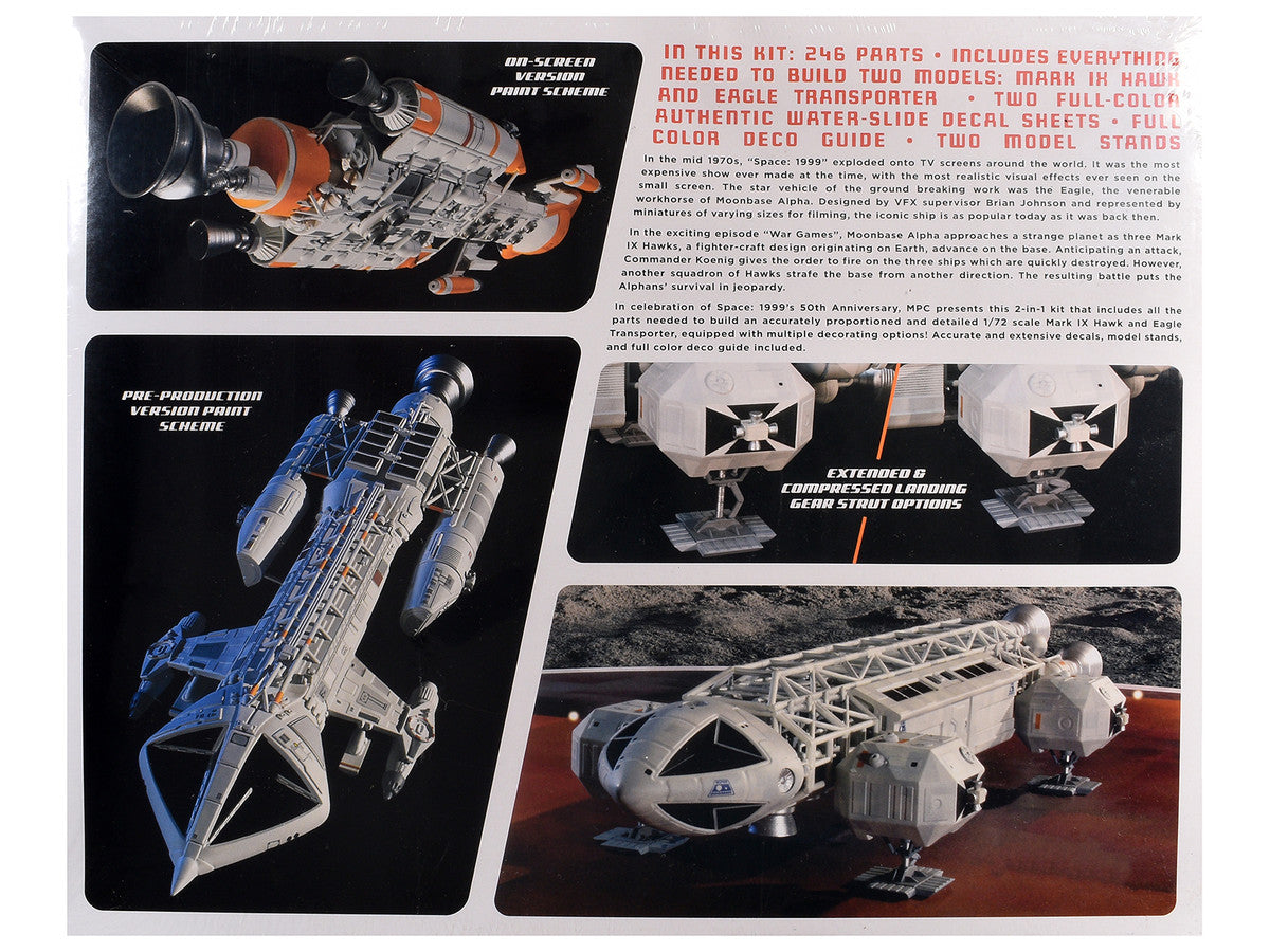 Skill 2 Model Kit Eagle and Hawk War Games Edition "Space: 1999" (1975-1977) TV Series 1/72 Scale Model by MPC MPC