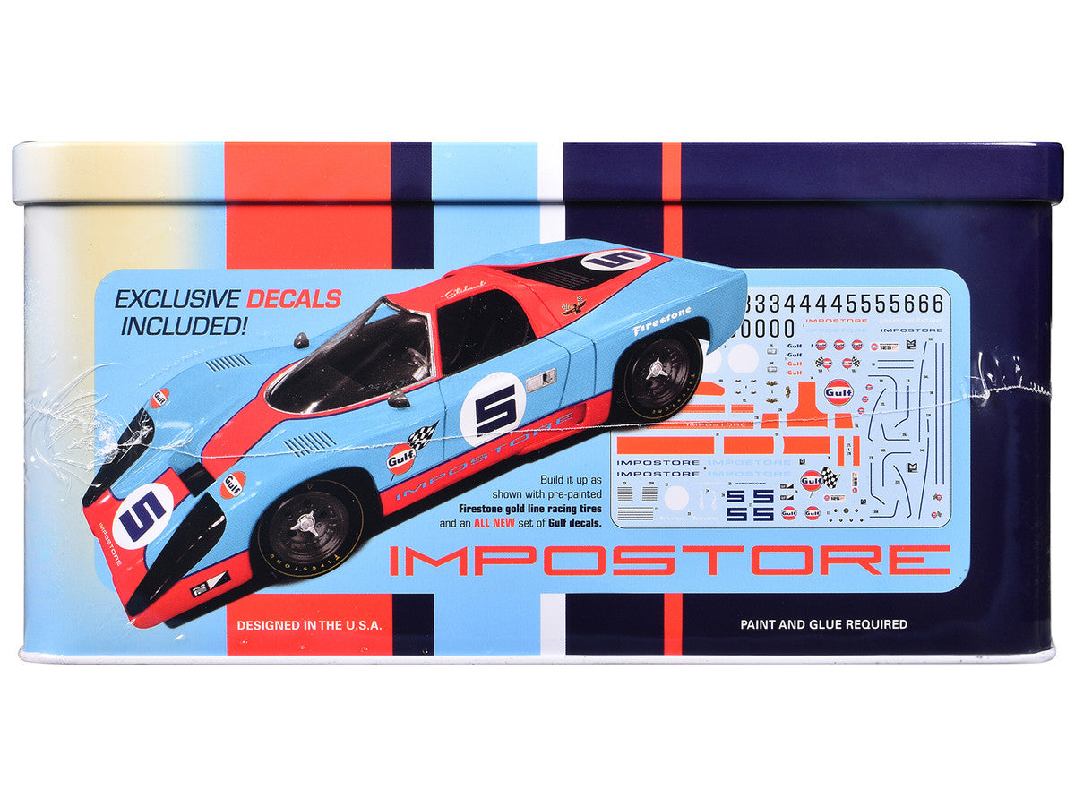 Skill 2 Model Kit Gulf Racing Impostore with Collector Tin 1/25 Plastic Model by MPC MPC