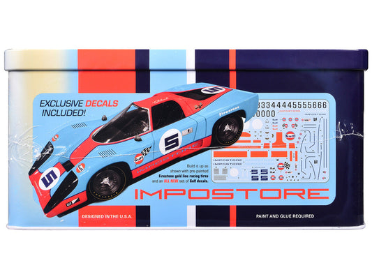 Skill 2 Model Kit Gulf Racing Impostore with Collector Tin 1/25 Plastic Model by MPC MPC