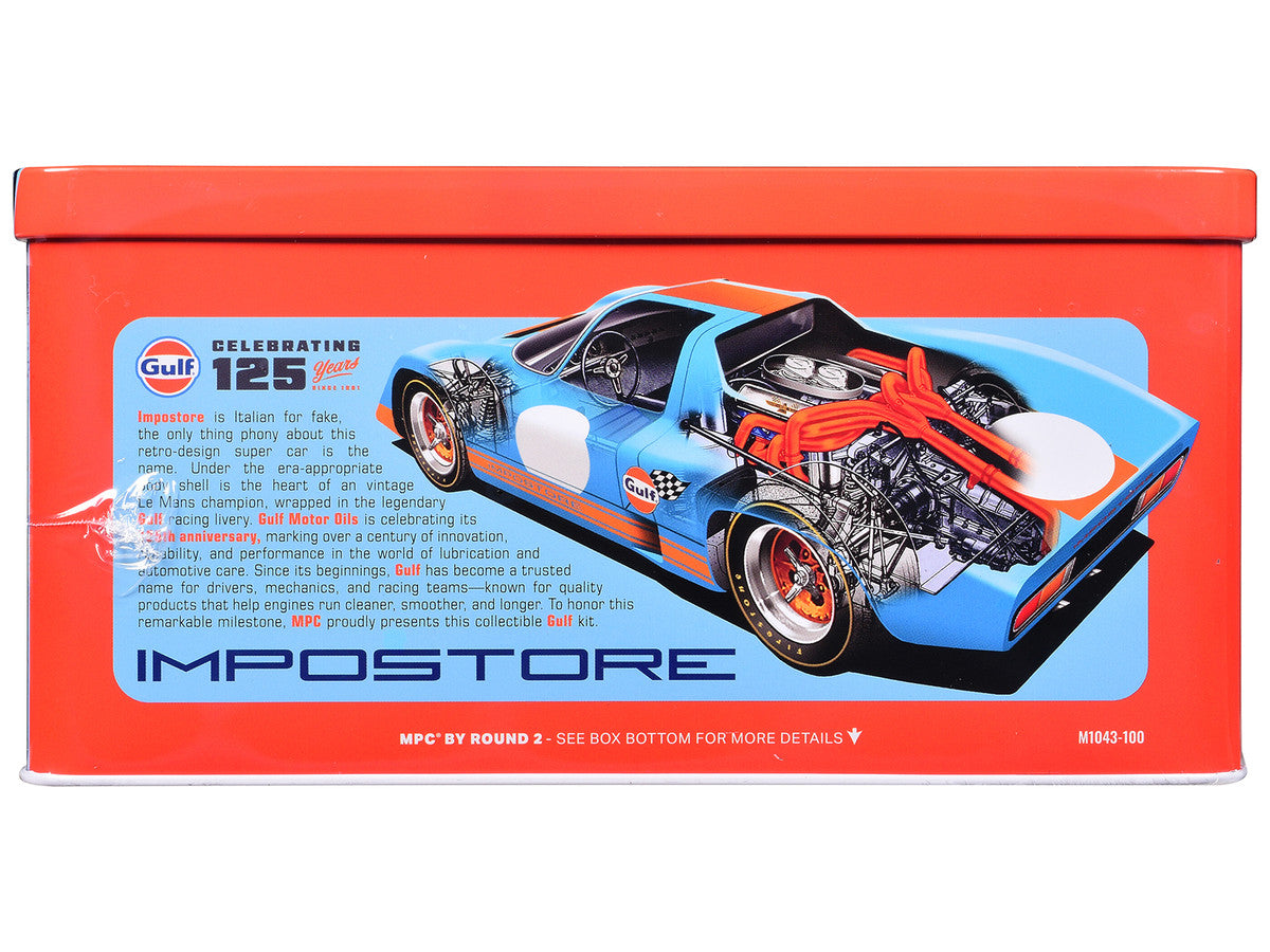Skill 2 Model Kit Gulf Racing Impostore with Collector Tin 1/25 Plastic Model by MPC MPC