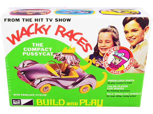 Skill 2 Snap Model Kit The Compact Pussycat with Penelope Pitstop Figurine "Wacky Races" (1968) TV Series 1/25 Scale Model by MPC MPC