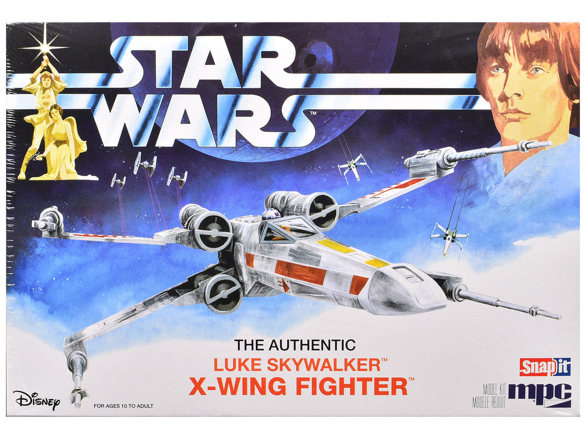Skill 2 Snap Model Kit Luke Skywalker X-Wing Fighter "Star Wars: A New Hope" (1977) Movie 1/63 Scale Model by MPC MPC