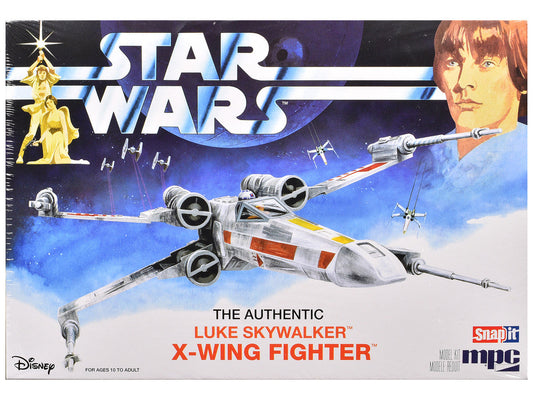 Skill 2 Snap Model Kit Luke Skywalker X-Wing Fighter "Star Wars: A New Hope" (1977) Movie 1/63 Scale Model by MPC MPC