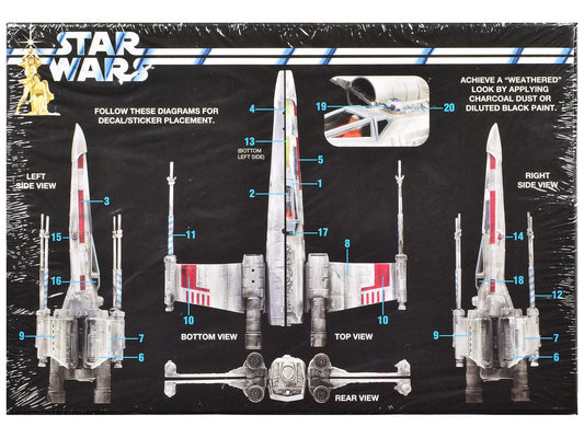 Skill 2 Snap Model Kit Luke Skywalker X-Wing Fighter "Star Wars: A New Hope" (1977) Movie 1/63 Scale Model by MPC MPC
