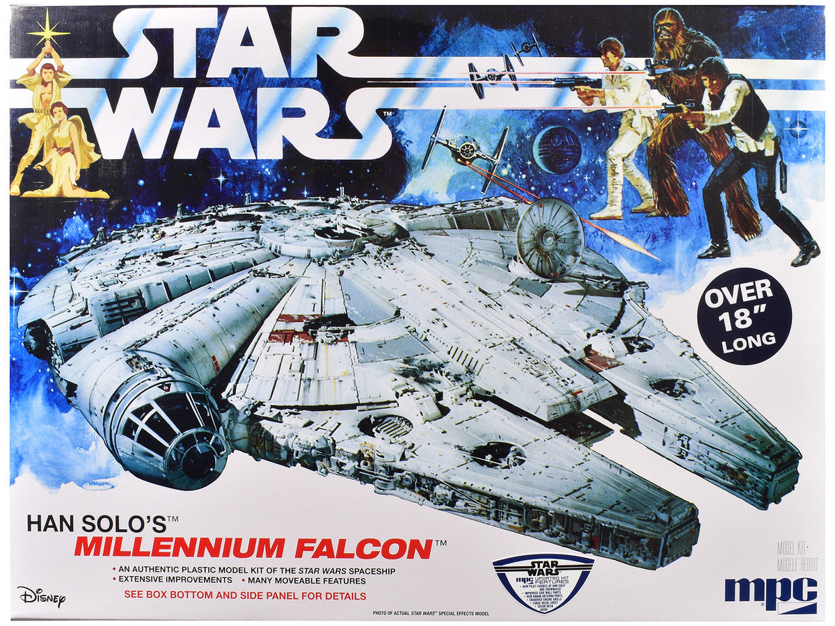 Skill 3 Model Kit Han Solo's Millennium Falcon "Star Wars: A New Hope" (1977) Movie 1/72 Scale Model by MPC-0