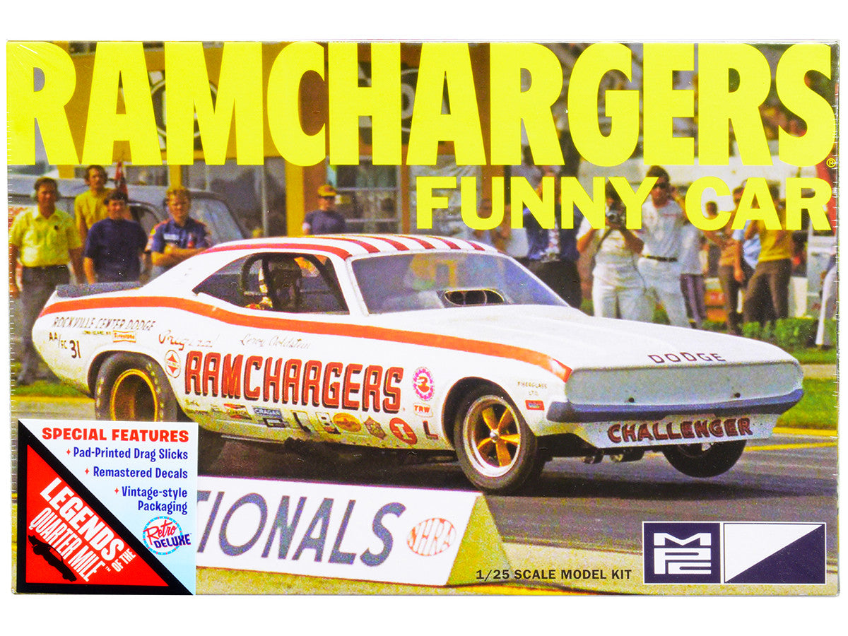 Skill 2 Model Kit Dodge Challenger Ramchargers Funny Car "Legends of the Quarter Mile" 1/25 Scale Model by MPC MPC