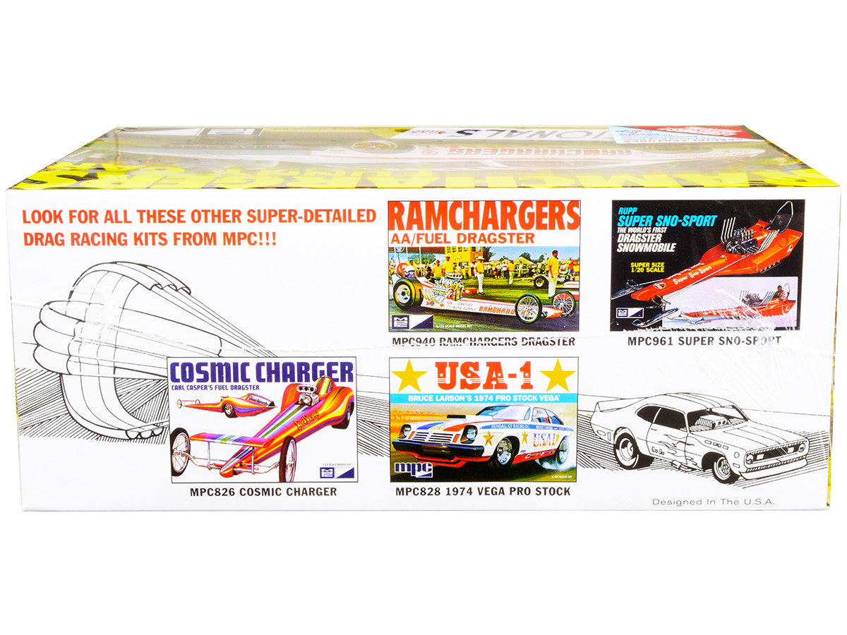 Skill 2 Model Kit Dodge Challenger Ramchargers Funny Car "Legends of the Quarter Mile" 1/25 Scale Model by MPC MPC