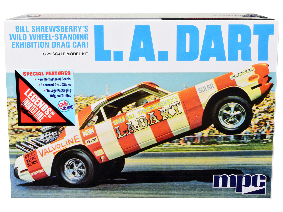 Skill 2 Model Kit Bill Shrewsberry's L.A. Dart Wheelstander Drag Car "Legends of the Quarter Mile" Series 1/25 Scale Model Car by MPC MPC