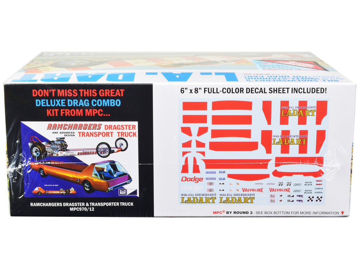 Skill 2 Model Kit Bill Shrewsberry's L.A. Dart Wheelstander Drag Car "Legends of the Quarter Mile" Series 1/25 Scale Model Car by MPC MPC